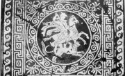 Olinto, mosaico di Bellerofonte (da SALZMANN 1982, https://mosaicodiciottoli.wordpress.com)